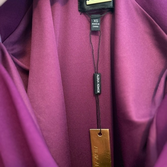 Alexia Admor Olivia Draped Sheath Dress - Plum - Picture 14 of 14